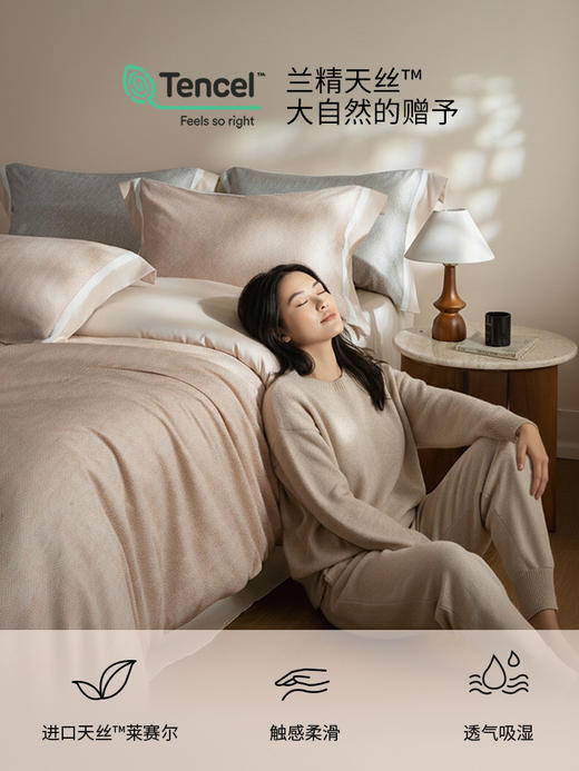 佳丽斯60S天丝磨毛纯棉四件套加厚床上用品全棉保暖2025新款秋冬 商品图2