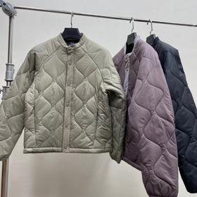 D121161男士波浪纹小立领棉服轻量保暖户外运动休闲棉衣