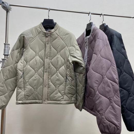 D121161男士波浪纹小立领棉服轻量保暖户外运动休闲棉衣 商品图0