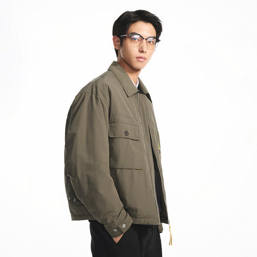 GXG男装【90白鸭绒】冬季时尚撞色男式翻领休闲短款羽绒服K&C 商品图2