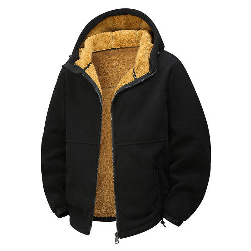 2026新款加绒加厚保暖防风自发热连帽抓绒衣外套（多色） 商品图4