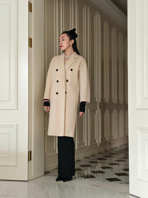 【12.19上新】2色之家夹花羊毛羊绒双面呢大衣·LSQ 商品图2