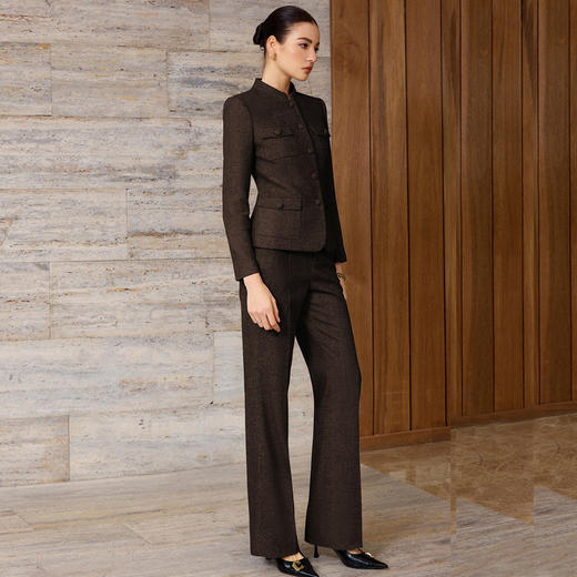 IWY/棕色西装外套阔腿裤两件套女总裁职业装气质高端时尚套装CP2583 商品图3