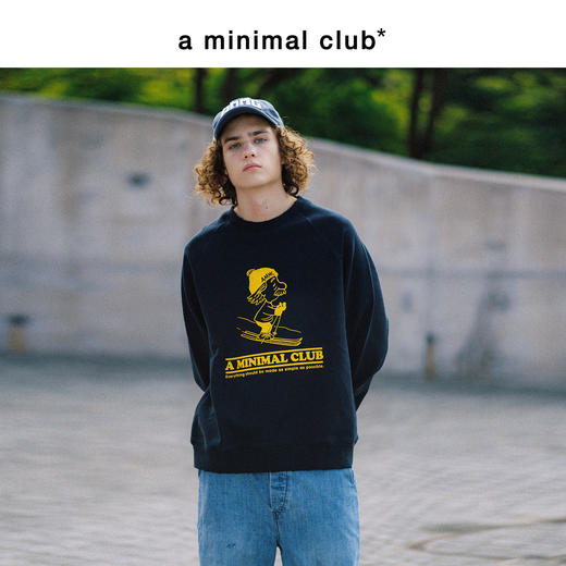 a minimal club重磅450克毛圈布夹克做旧水洗多图案卫衣AM5BST11 商品图4