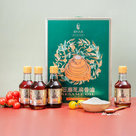 刘氏良承 匠心石磨芝麻香油礼盒180ml*4-YGF 商品图1