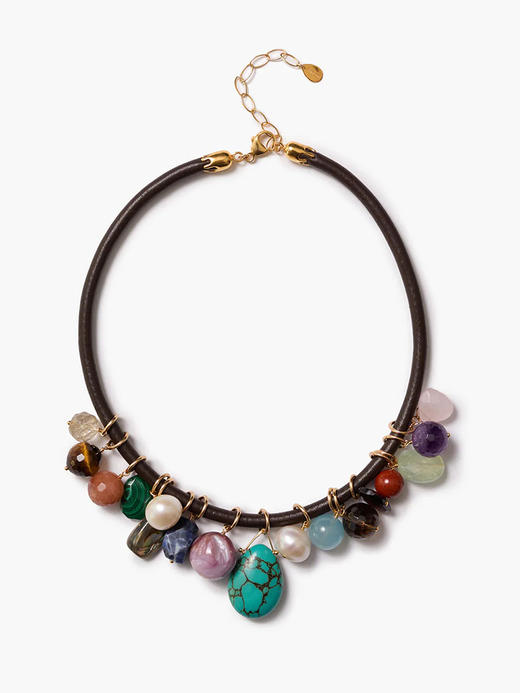 订购12周到｜Chan Luu-LEA-孔雀石 绿松石 鲍鱼贝 紫水晶 海蓝宝石 虎眼石 石榴石 淡水珍珠 项链［美国设计师］ 商品图0