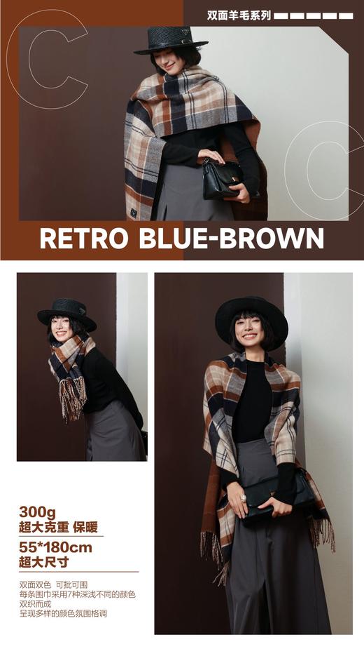 【多妈团购 明星同款双面羊毛系列围巾】吴昕、蓝盈莹同款，纱线亲肤，柔软细腻～可披可围，简约大气！时尚感满满-爱买买 商品图3