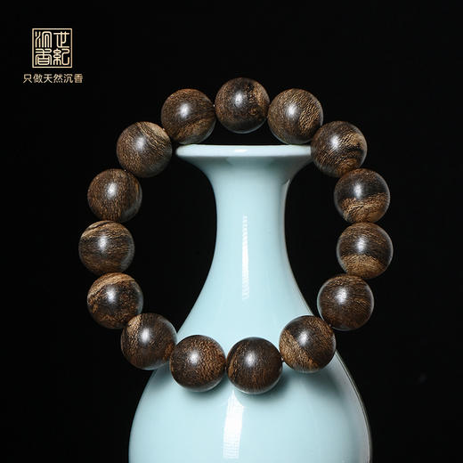 天然都蓬沉香手串 沉水级 14.5mm*15颗 25.2克 SP12092 商品图0