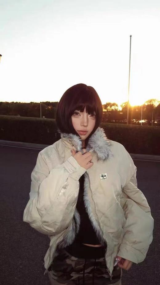 D121138狼王座山雕锁温保暖防风哈灵顿棉服棉衣 商品图8