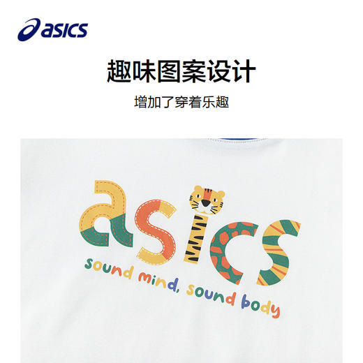 ASICS/亚瑟士童装25年夏季新款男女小童趣味logo棉感柔软短袖T恤 商品图2
