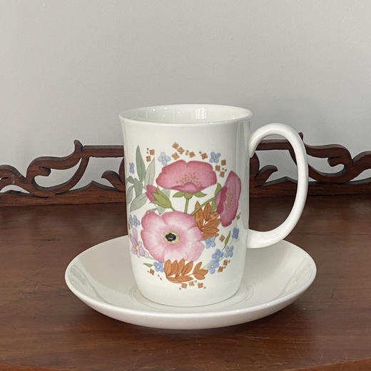 英国Wedgwood Meadow Sweet 花卉纹饰陶瓷马克杯/大茶杯碟 B0241 商品图0