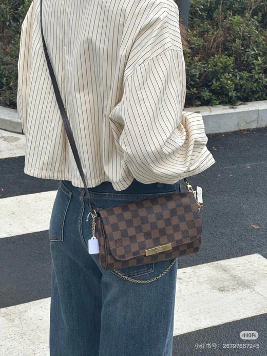 lv 棕棋盘格 中号 Favorite 挚爱 斜挎包 商品图2