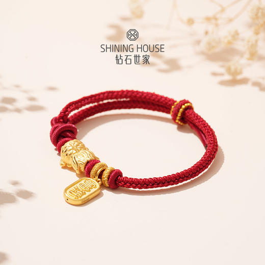 【定价黄金】【限时8折】【现货】钻石世家 心喜好运系列 足金黄金手串 圆满结/灯笼结/金刚结 圆满结 鲤鱼/金牌元素 金多多足金手绳【黄金产品不支持无理由退换货】预计3-5天发货 商品图5