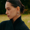【宋佳&单依纯&张婧仪&刘芳菲&于明加&刘孜同款】Retro Chic意大利复古时尚首饰 神树银圈耳环 商品缩略图1