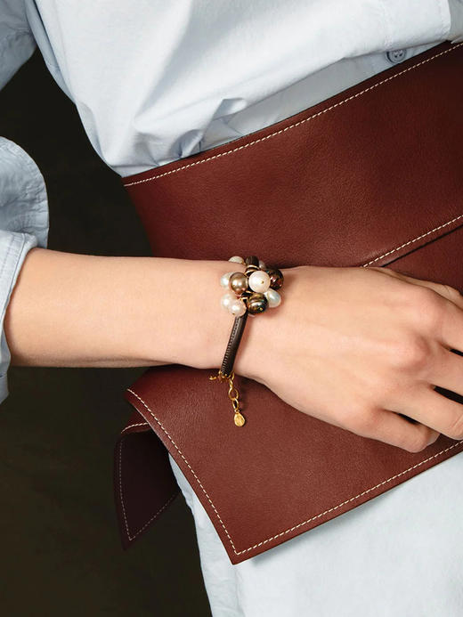 订购12周到｜Chan Luu-LEA-淡水珍珠 皮革 手链［美国设计师］ 商品图0