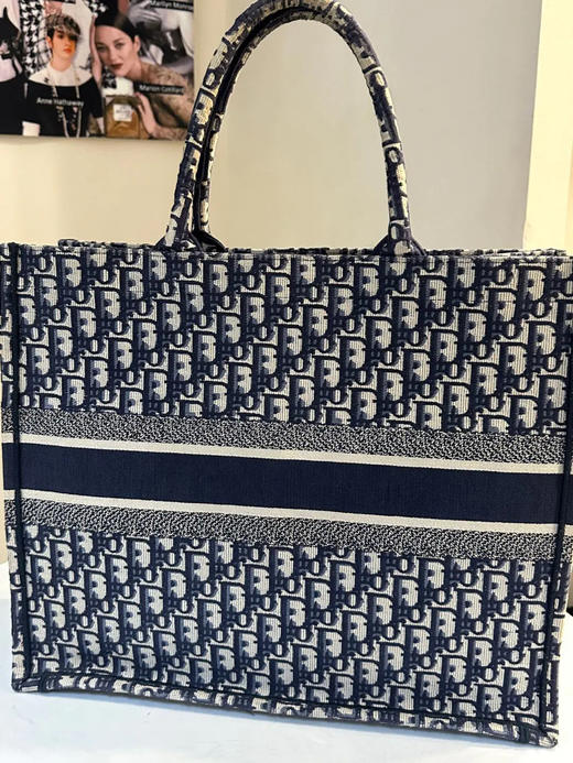 Dior 大号 蓝色 老花 刺绣 booktote 托特包 商品图1
