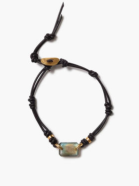 订购6周到｜Chan Luu-MESA-拉长石 皮革 手链［美国设计师］