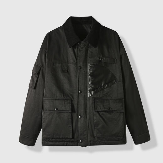 GXG男装【90%鸭绒】冬季简约灯芯绒翻领保暖男式短款羽绒服K&C 商品图4