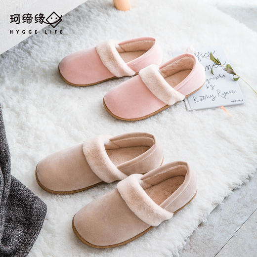 【彩色毛毡包跟鞋】珂缔缘冬季居家包跟男女士家用室内木地板防滑毛绒保暖棉拖鞋多款式可选 商品图1