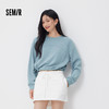 森马卫衣女春季短款圆领宽松字母抽绳休闲ins潮流简约小心机上衣 商品缩略图1