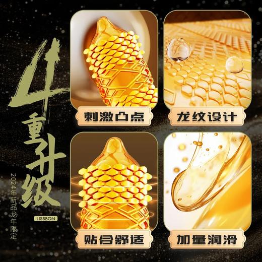杰士邦巨龙环纹避孕安全套 3只/6只/112只 商品图1