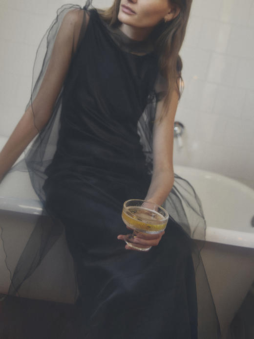 VC｜HD25019 Jasmine silk dress [ 连衣裙 黑 ]【HOLIDAY】 商品图2