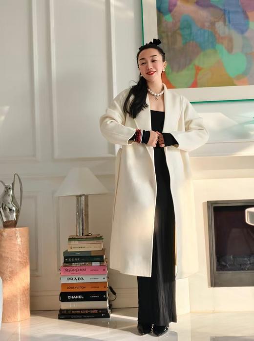 【12.19上新】之家白色羊毛羊绒双面呢长大衣·LSQ 商品图1