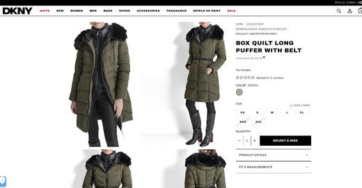 气质女神款！！又仙又欲の大毛领中长款风衣衍缝棉服外套A121268 商品图5