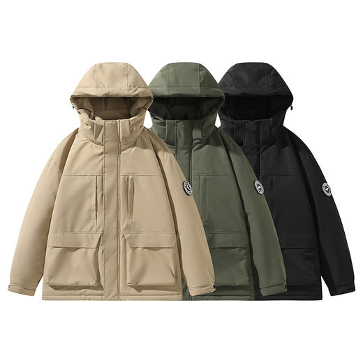 【硬汉风格 防风锁温 耐磨抗撕裂】冬季防风连帽石墨烯大码棉服 （B1-M5311） 商品图6
