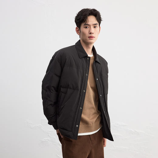 GXG男装【90鸭绒】25冬季时尚潮流保暖菱形格男式轻薄短款羽绒服K&C 商品图1