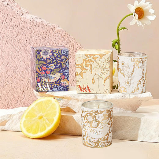 V&A博物馆 威廉莫里斯系列 草莓小偷-鎏金觅香 壁花-鎏金梦境 香氛蜡烛 商品图3