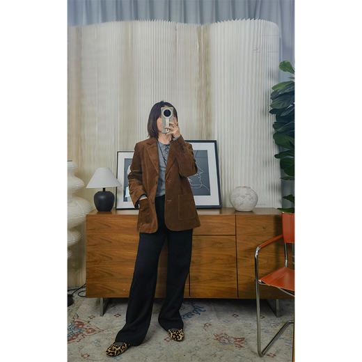 【贝拉推荐】直腿不费力 复合加绒面料 羊毛醋酸 一条过冬 显瘦显腿直 CHAO高性价比 橡筋腰抽绳直筒裤 商品图2