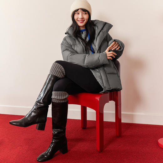 gxg.jeans男装  灰色简约休闲保暖面包服羽绒服外套男 25年冬 商品图1