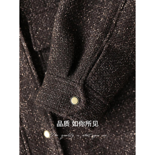 COCOBELLA优雅通勤呢子外套秋冬中长款休闲毛呢大衣WL3001-2 商品图3
