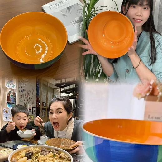 【出口餐具尾单】釉下彩翠橘撞色巨大碗26.7cm【CJ04】 商品图0