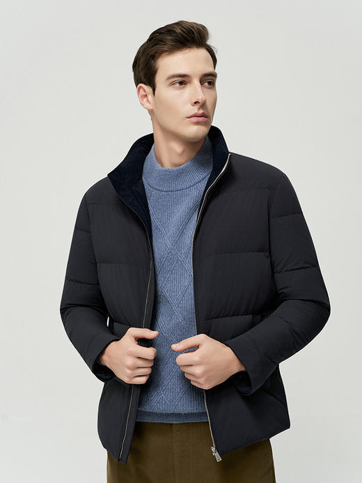 【90白鹅绒立领外套】25年秋冬新品男士保暖外套直筒防风保暖羽绒 商品图0