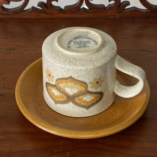 英国1970s Royal Worcester Palissy咖啡杯碟2pcs B0312 商品图2
