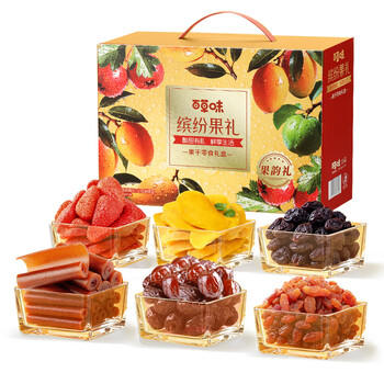 百草味果干礼盒1250g芒果葡萄草莓干山楂休闲馋嘴零食大礼包新年货送礼 /休闲食品 /蜜饯果干 /蜜饯果干大礼包/礼盒 商品图2