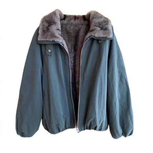 设计感小众！2025两面穿加厚保暖环保皮草派克服外套女新款冬款！ 商品图4