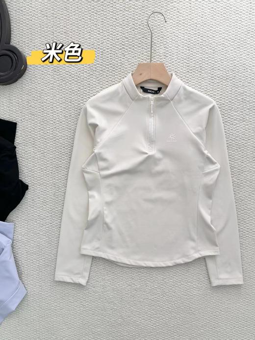 D121151轻量透气户外运动登山徒步半拉链女款长袖抓绒衣 商品图13