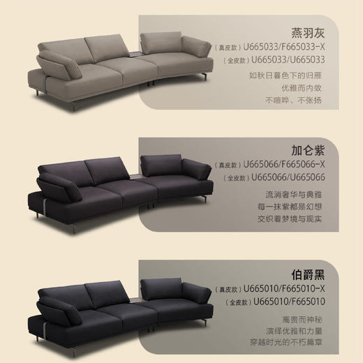 顾家家居整装 意式极简 皮艺固定沙发 KZ.1051路易 商品图5