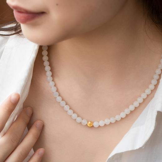菜菜家白月光和田玉项链|新疆且末特级白+猫眼金珠，油润细腻 商品图3