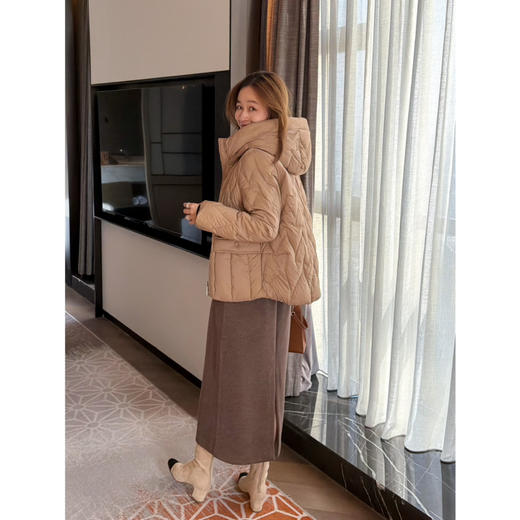 2512215   “上班羽绒服” 卡其色短款羽绒 商品图4