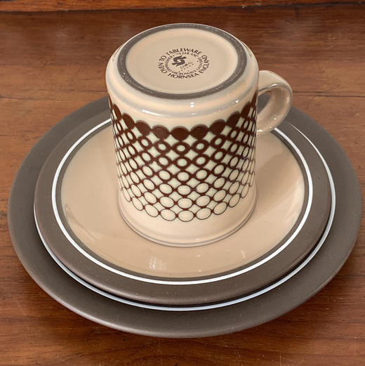 英国1970s Hornsea Coral系列 咖啡杯碟三件套 B0333 商品图2