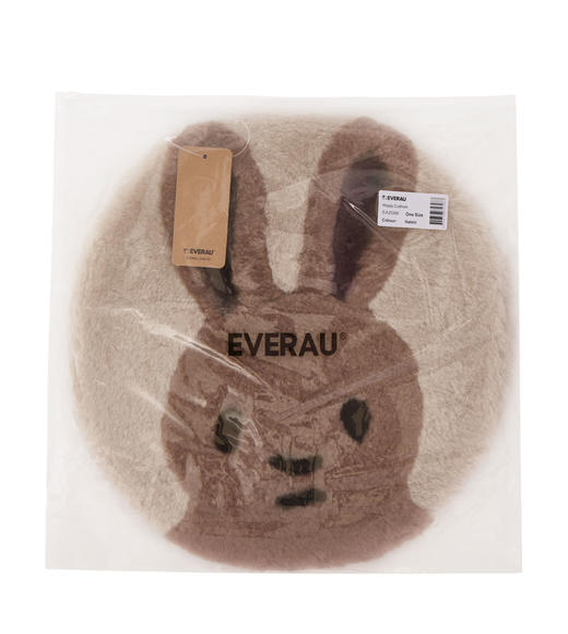 【澳洲品牌】EVERAU      纯羊毛椅垫小垫沙发垫坐垫羊剪绒短毛餐椅垫 小兔敲门圆形座垫冬季羊皮椅垫EAZ066 商品图3