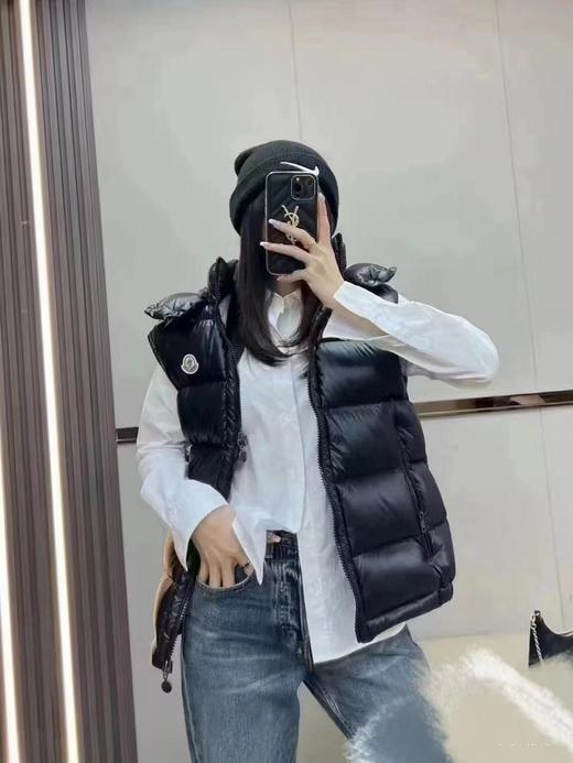 D121115胸口小标连帽男女同款情侣面包羽绒马甲 商品图2