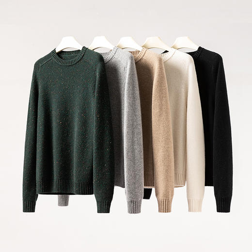 100%Baby小山羊绒~圆领加厚马鞍肩羊绒衫宽松毛衣BABY250443 商品图3