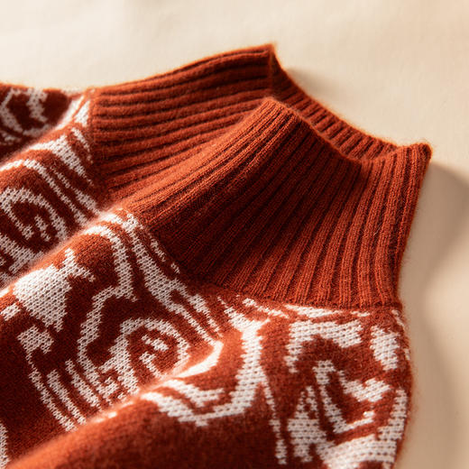 100%Baby小山羊绒~EP同款新年红半高领羊绒衫BABY250495 商品图3