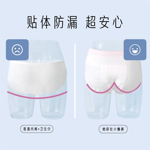 【年末亏本清仓】Herlab 她研社春日小懒裤可替换芯女性卫生裤M-L 2条+8片装 商品图1