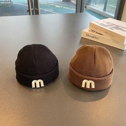 破价秒杀！19.9俩件【保暖防风❗️透气亲肤】婴儿帽子秋冬儿童毛线帽宝宝瓜皮帽韩版字母套头针织帽婴幼儿胎帽。jb 商品图0